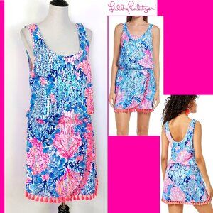 New Lilly Pulitzer Print Romper In Resort White Sway With Me Sz XL